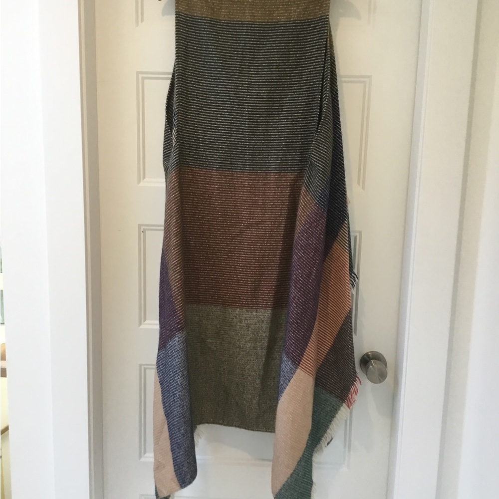 Striped Multicolor Open Front Vest - Picture 3 of 3